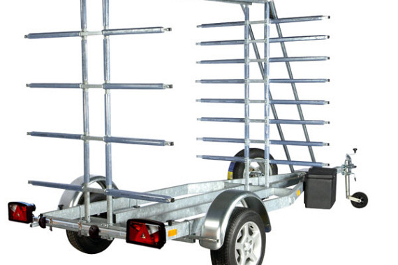 PEGA boottrailer voor kano's/kajaks/sufplanken