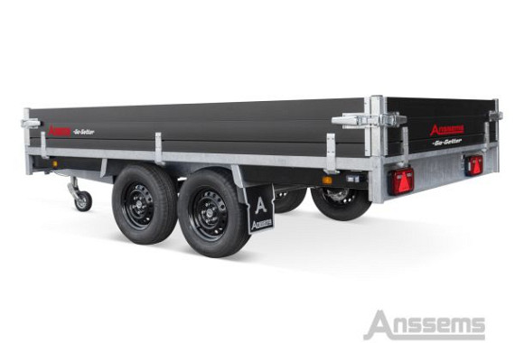 Anssems plateauwagen PSX2500 2-as rem Go-Getter 325x178cm/2500kg