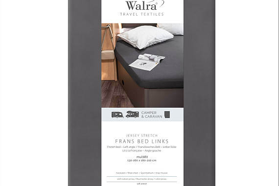 Walra Hoeslaken Frans Bed links antraciet