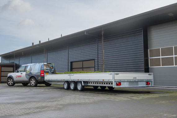 Henra plateauwagen 3x1500kg-as geremd 503x222x30cm 3500kg
