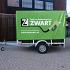Bakwagen met bedrukte huif