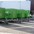 Bakwagen met bedrukte huif