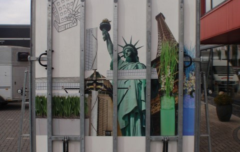 Aangepaste bloemenwagen