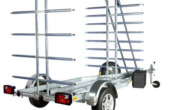 PEGA boottrailer voor kano's/kajaks/sufplanken