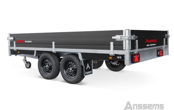 Anssems plateauwagen PSX2000 2-as rem Go-Getter  325x178cm/2000kg