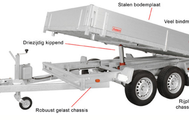 Anssems kipper KSX2500E 305x153x30cm / 2500kg Elektrisch bediend