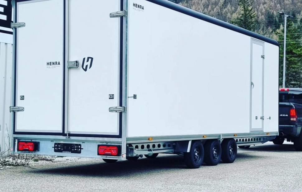 Henra gesl.plateauwagen 2-as 351x185x220cm/2000kg