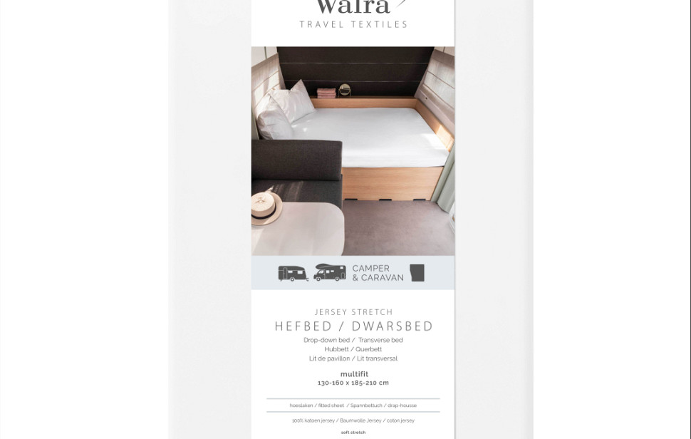 Walra hoeslaken hefbed dwarsbed wit