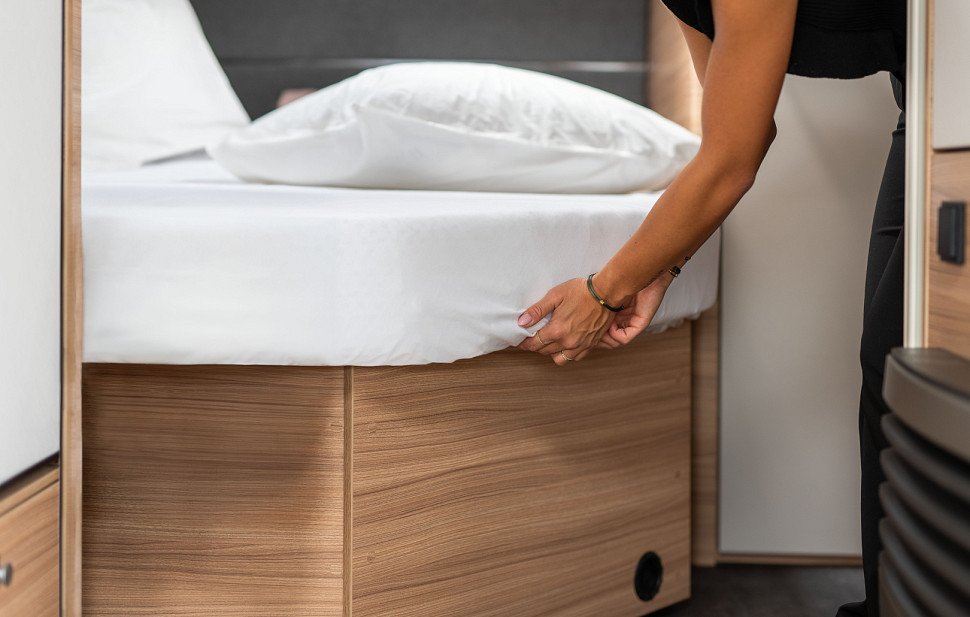 Walra hoeslaken Frans Bed rechts wit