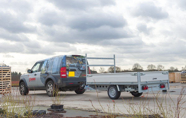 Henra plateauwagen 1as geremd 301x165x30cm 1500kg