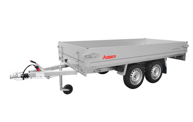 Anssems plateauwagen PLTT1350 2-as geremd 251x150cm/1350kg
