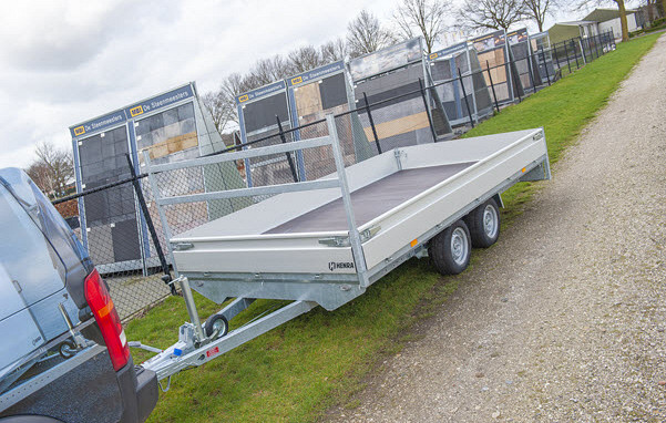 Henra plateauwagen 2as geremd 553x202x30cm 3000kg