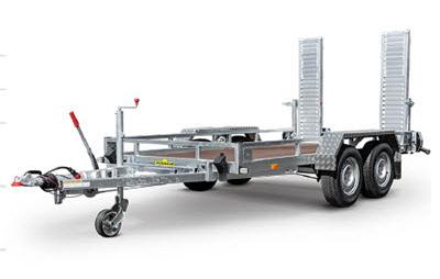 Humbaur Type HS Bouwmachine transporter div.afmetingen