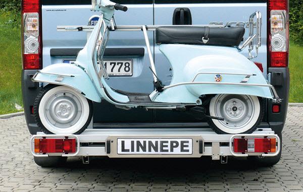 Dynad/Linnepe Bokster scooterdrager voor Buscamper