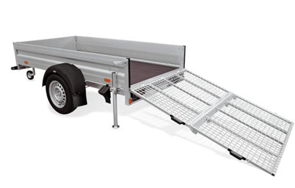 Humbaur HA neerklapbare klep Alu 1as geremd  251x131x35cm 1300kg