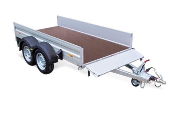 Humbaur HA Alu 2as geremd 303x150x35cm 2000/2500kg
