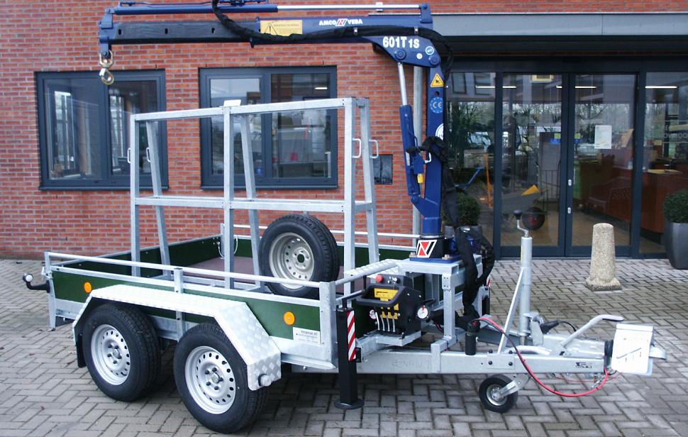 Bakwagen met laadkraan