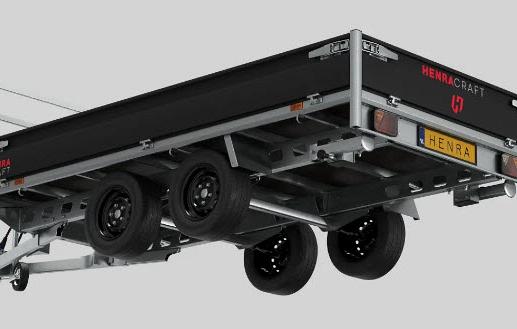 Henra plateauwagen Craft Series 1-as ongeremd  325x150cm 750kg