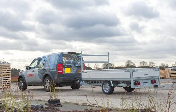 Henra plateauwagen 1as geremd 251x155x30cm 1500kg