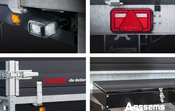Anssems plateauwagen PSX2000 2-as rem Go-Getter 405x178cm/2000kg