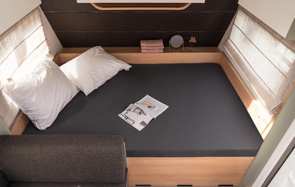 Walra hoeslaken hefbed dwarsbed Antraciet