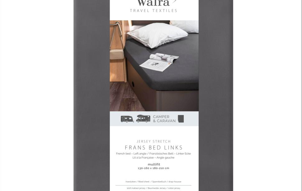 Walra Hoeslaken Frans Bed links antraciet