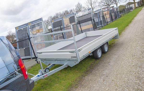 Henra plateauwagen 2as geremd 351x202x30cm 3000kg