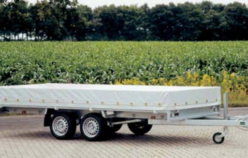 Anssems plateauwagen PSX1350 1-as geremd 251x153cm/1350kg
