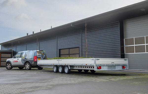 Henra plateauwagen 3x1500kg-as geremd 503x185x30cm 3500kg