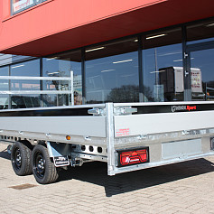 Henra Xpert plateauwagen 2as geremd 453x185x30cm 3500kg