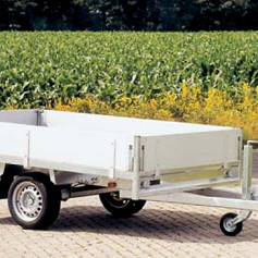 Anssems plateauwagen PSX750 1-as ongeremd 251x153cm/750kg