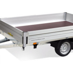 Humbaur HN Alu 1as verlaagde plateauwagen 265x165x30cm/1300/1500kg