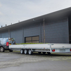 Henra plateauwagen 3x1500kg-as geremd 503x185x30cm 3500kg